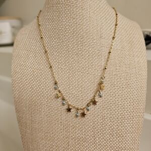 18K Gold Dipped PVD Stainless Steel Star and Turquoise Necklace